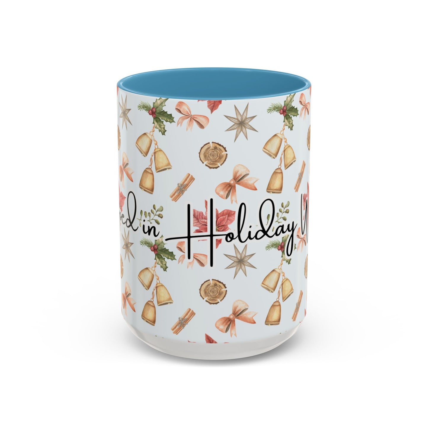 Holiday Warmth Christmas Mug – Festive Watercolor Pattern & Cozy Winter Gift