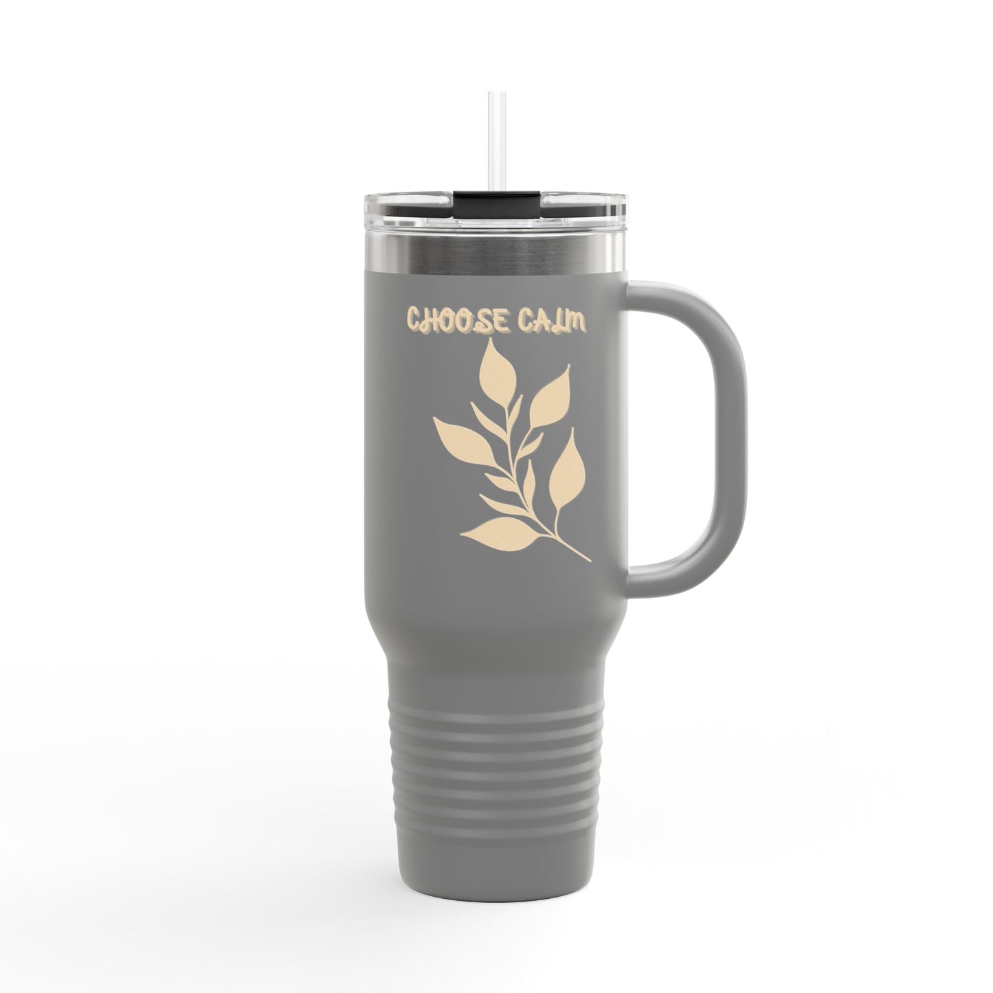 Choose Calm – Minimal Botanical Stainless Steel Tumbler (5 Colours)