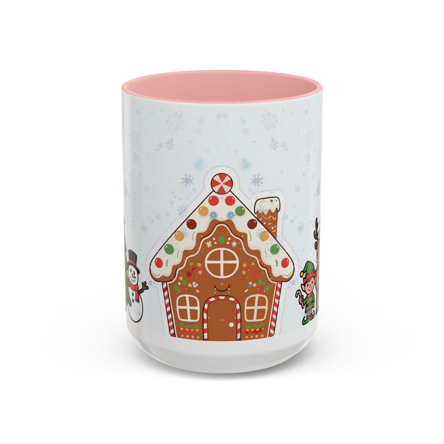 Christmas Gingerbread House Accent Coffee Mug — Festive Holiday Characters (11/15oz)