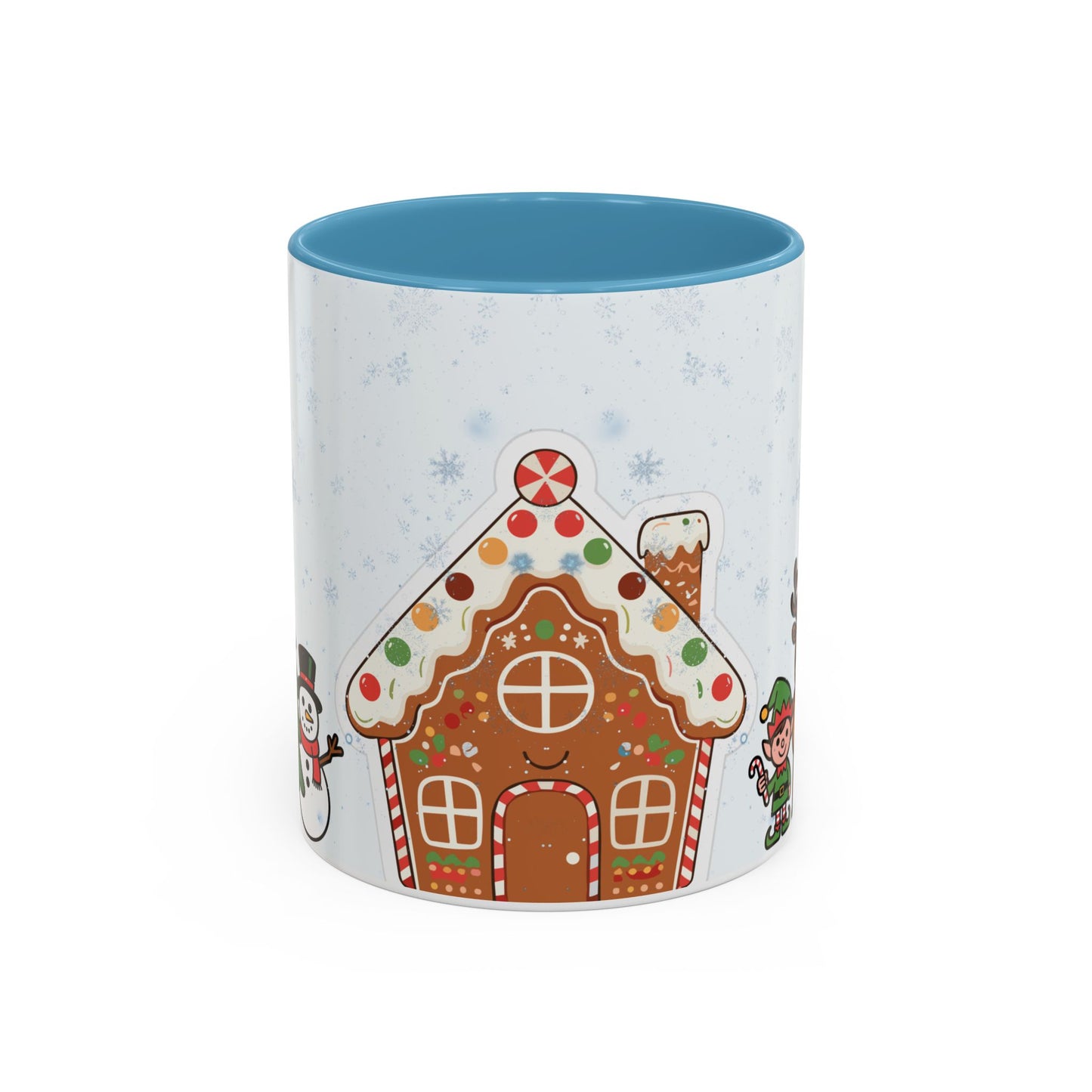 Christmas Gingerbread House Accent Coffee Mug — Festive Holiday Characters (11/15oz)